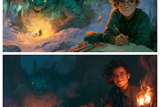 design cinematic fantasy character illustrations