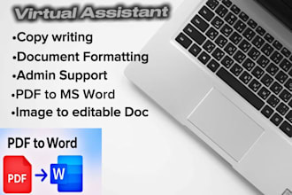 provide admin support and document conversion service