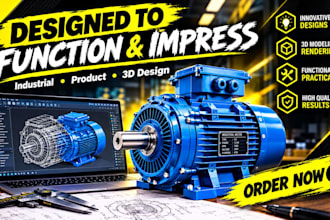help with 3d product modelling, 3d cad design, 3d rendering, industrial design