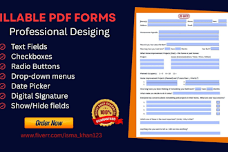 create a professionally fillable PDF form