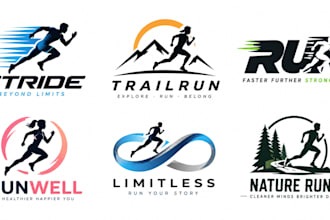 design a professional, marathon, fitness, sports, athletic, racing running logo