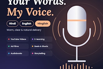 do hindi and english female voice over and narration