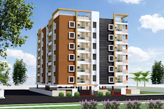 design modern 3d house elevation and exterior rendering for your home