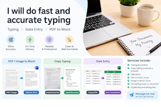 do typing and data entry