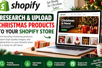 research and upload christmas products to your shopify store