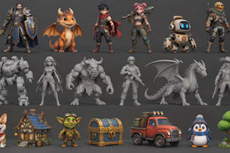 create 3d printable models and custom statues in high quality