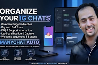 set up instagram dm and comment automation with manychat