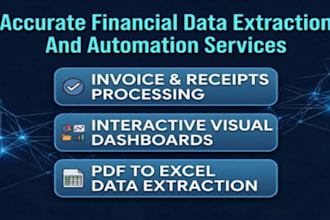 do e commerce invoice data extraction, excel accounting sheets, and data entry