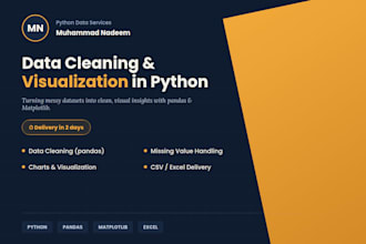 clean your dataset and create visualizations in python