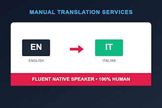 translate your english text to perfect native italian manually