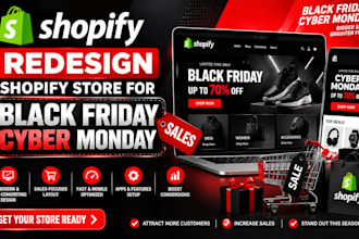 redesign your shopify store for black friday sales cyber monday halloween store