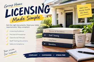 assist with homecare licensing, policies and procedure manual, employee handbook