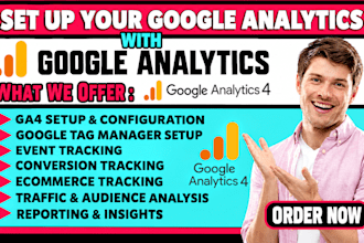 fix or setup google analytics 4, ga4 ecommerce tracking and conversion tracking