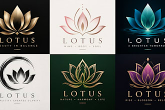 design a professional, wellness, yoga, beauty, spiritual, botanical lotus logo