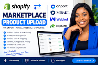 develop shopify marketplace upload product via onport mirakl webkul shipturtle
