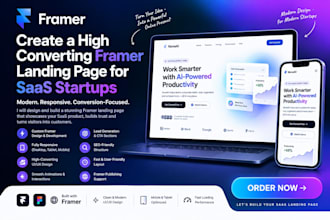 create a high converting framer landing page for saas startups