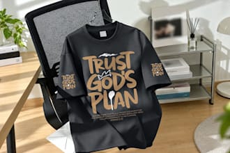 design custom typography t shirt design