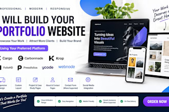 build cargo carbonmade krop foliohd pressfolios ycode webnode portfolio website