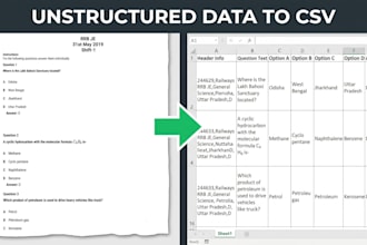 extract data from complex pdfs to clean json or CSV
