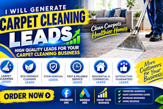 provide verified carpet cleaning leads, promo video for your cleaning business