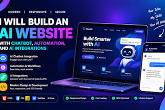 build ai website design with chatbot, automation and ai integration for business