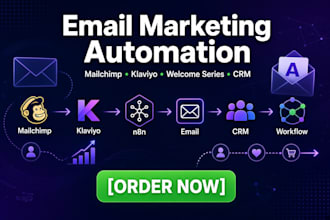 do mailchimp klaviyo welcome series customer email marketing n8n CRM automation