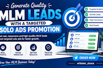 generate quality MLM leads with a targeted solo ads promotion