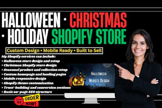 build halloween shopify store halloween christmas website halloween store design