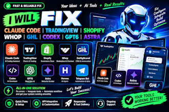 fix claude code tradingview shopify whop ghl codex gpt6 astra herme telegram bot