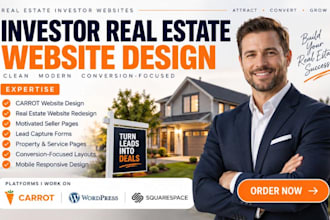 design investor carrot real estate website redesigh real estate website