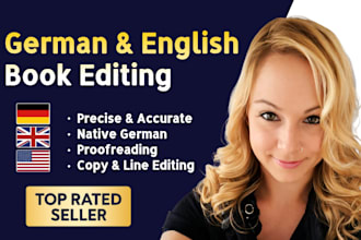 provide professional german and english book editing and proofreading