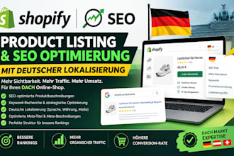 shopify seo produklisting german lokalisierung dach onlineshop suchmaschinen