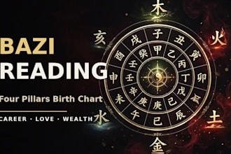 do a bazi reading, four pillars birth chart for career love and wealth