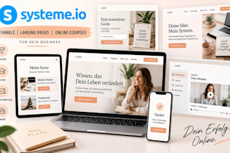do german systeme io sales funnel landing page systeme io online course website