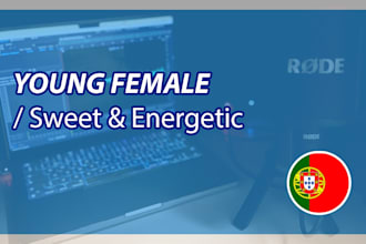 do a young female european portuguese voice over