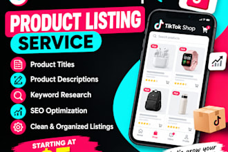 create and optimize tiktok shop product listings
