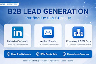 do b2b lead generation find email address and company ceo list