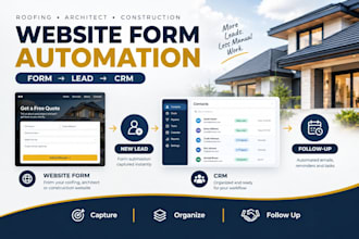 automate your roofing, architect or construction website forms, leads and CRM