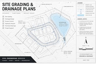 stormwater management swppp drainage site grading hydraulic model report plans