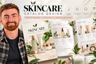 design skincare catalog, skincare product catalog, cosmetic wholesale brochure