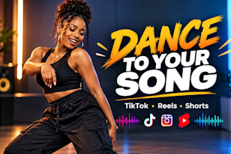 create a tiktok shuffle dance video to promote your song