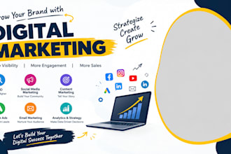 create a modern and professional business banner