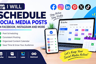 schedule social media posts on facebook instagram and more