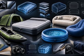 design inflatable products, beds, mattresses, furniture and outdoor products