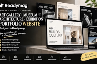 design readymag art gallery museum architecture exhibition portfolio website
