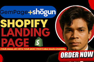 design shopify landing page sales pages and product page with shogun and gempage