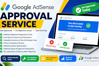 get google adsense approval, fix rejection issues resolve low value content ads