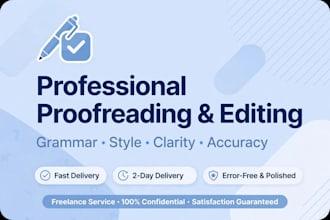 proofread and edit your essays, assignments and documents