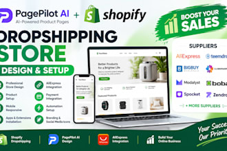 build automated dropshipping ai shopify website via aliexpress pagepilot ai