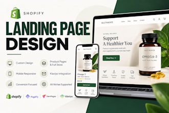 design a high converting shopify supplement product landing page